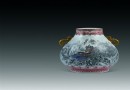 龚林生 重工粉彩“雪景山水”双螭耳瓶RMB 80,000-100,000