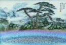 欧阳敏 粉彩色釉“松风听泉”瓷板RMB 15,000-25,000
