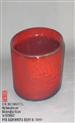 千窑一宝-极品红岩画直钵（17.5*7.6cm）景德镇高温颜色釉陶瓷