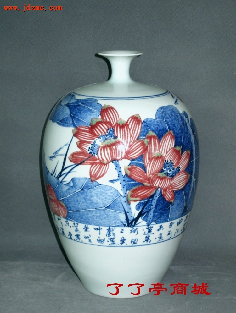 《荷之韵》·青花釉里红·李云峰（高级工艺美术师）