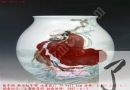张中闻 釉里红斗彩 达摩渡江 35.5x23.6cm 价格：23800 2007.6.3